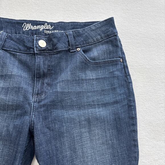 Wrangler Jeans Women Size 13/14 x 32 Straight Leg Western Rodeo Dark Wash Denim - Picture 3 of 12